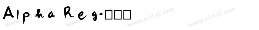 Alpha Reg字体转换
